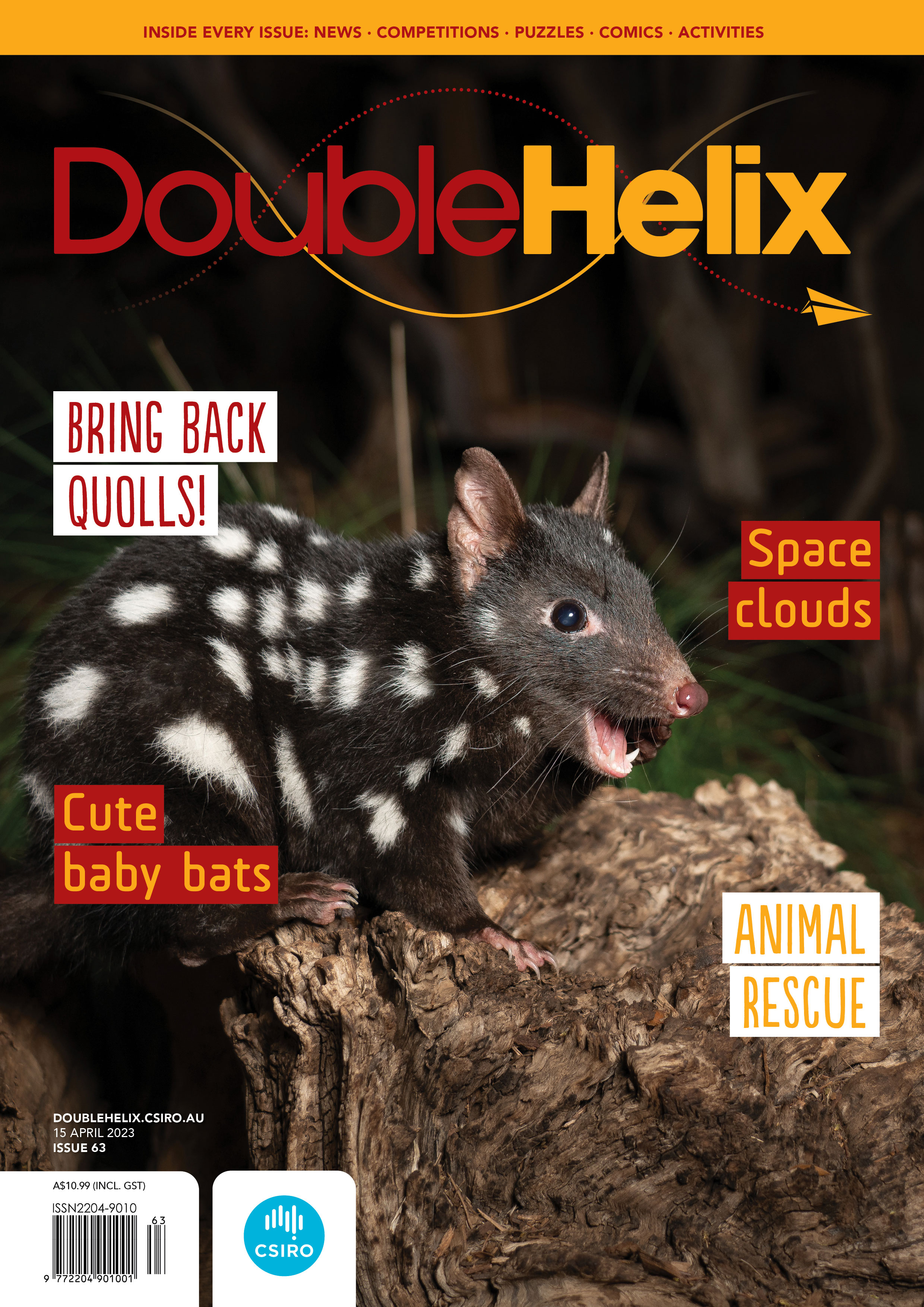 Cover image for Double Helix 63 featuring a quoll